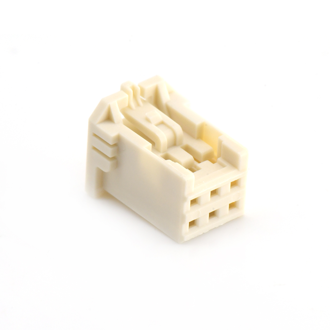 Pitch 2.00mm 双排带扣Housing 无logo 2x3Pin 本色