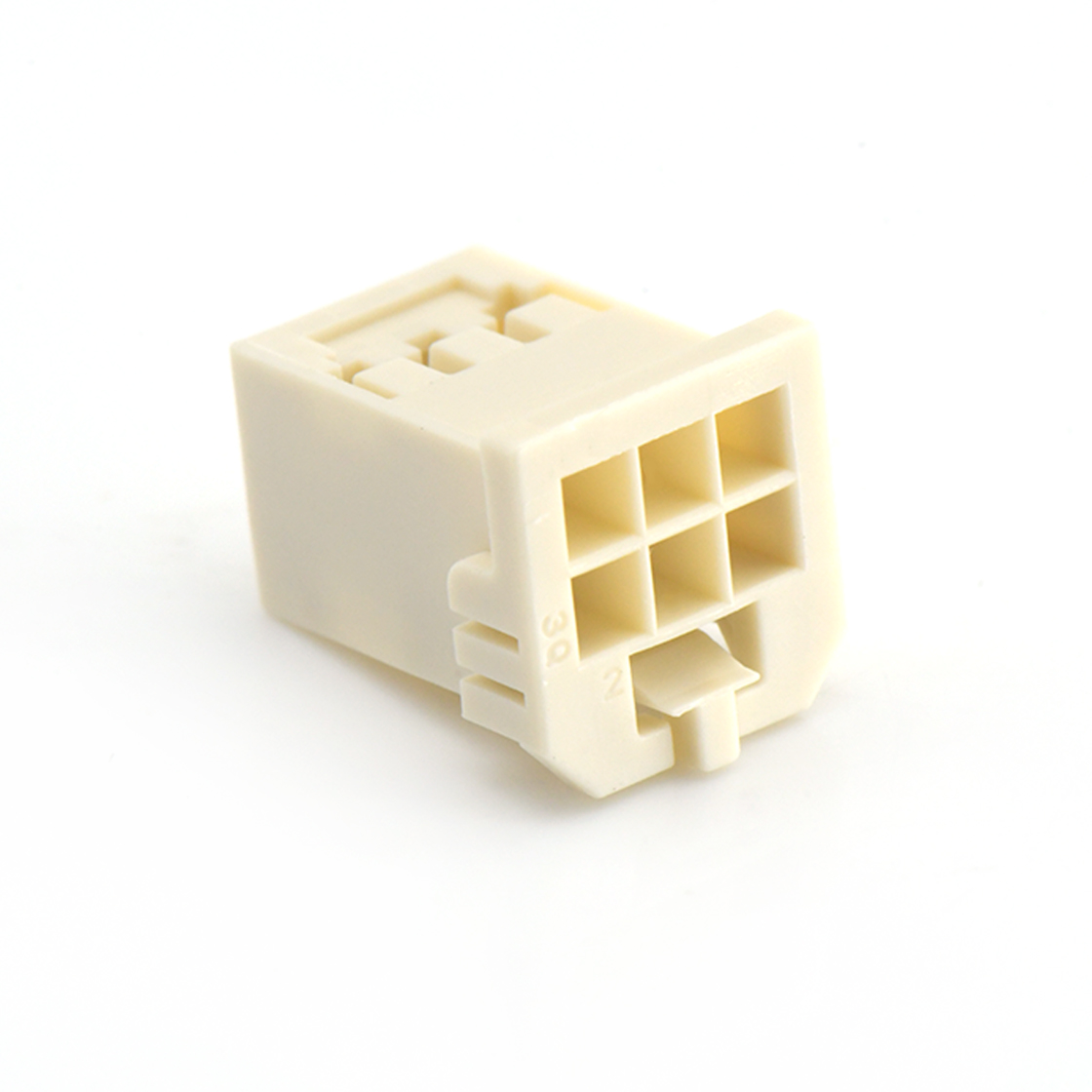 Pitch 2.00mm 双排带扣Housing 无logo 2x3Pin 本色