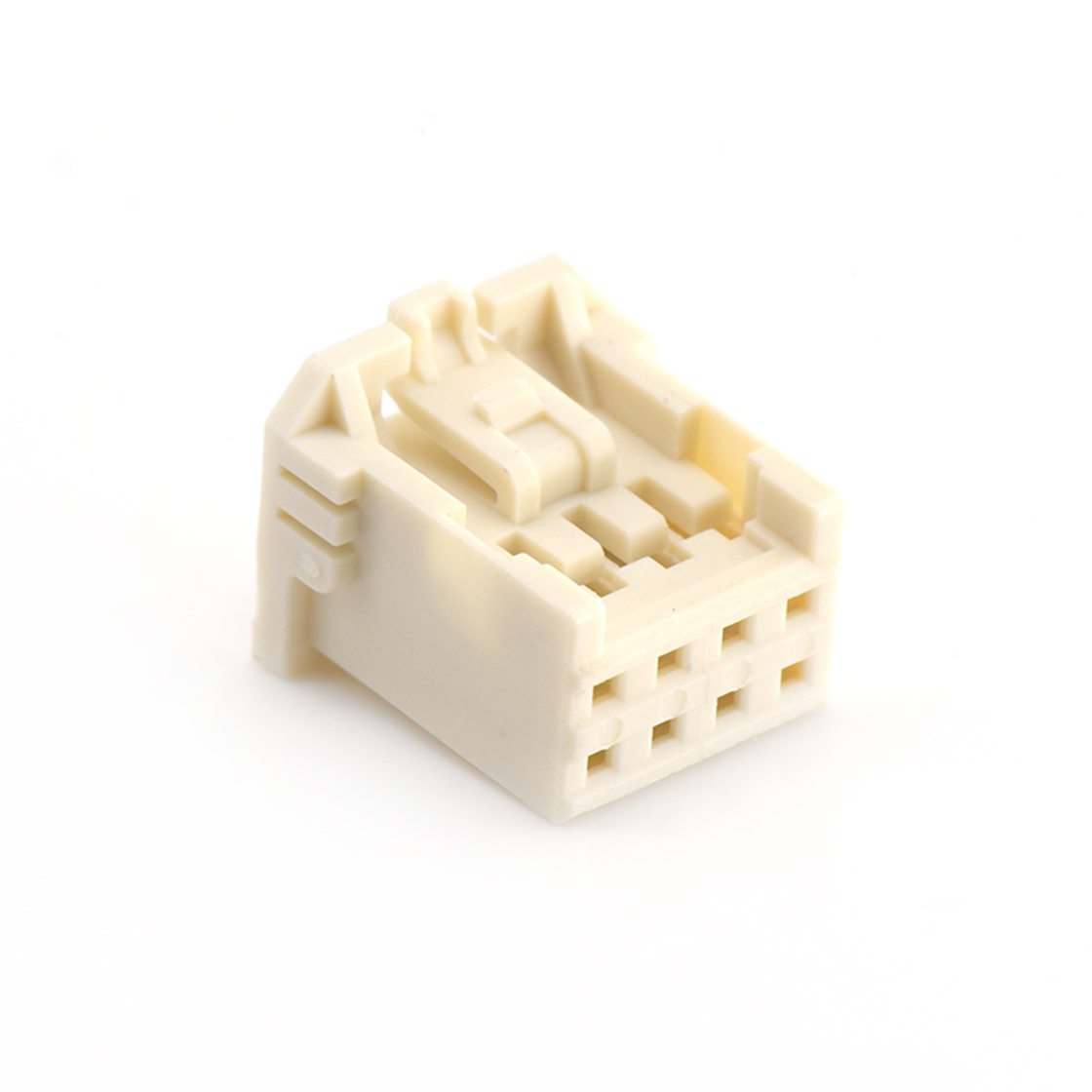 Pitch 2.00mm 双排带扣Housing 无logo 2x4Pin 本色