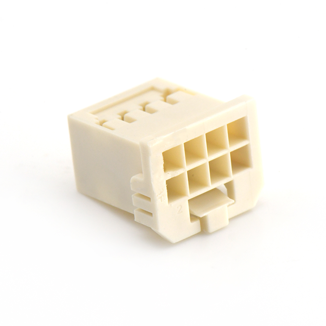 Pitch 2.00mm 双排带扣Housing 无logo 2x4Pin 本色
