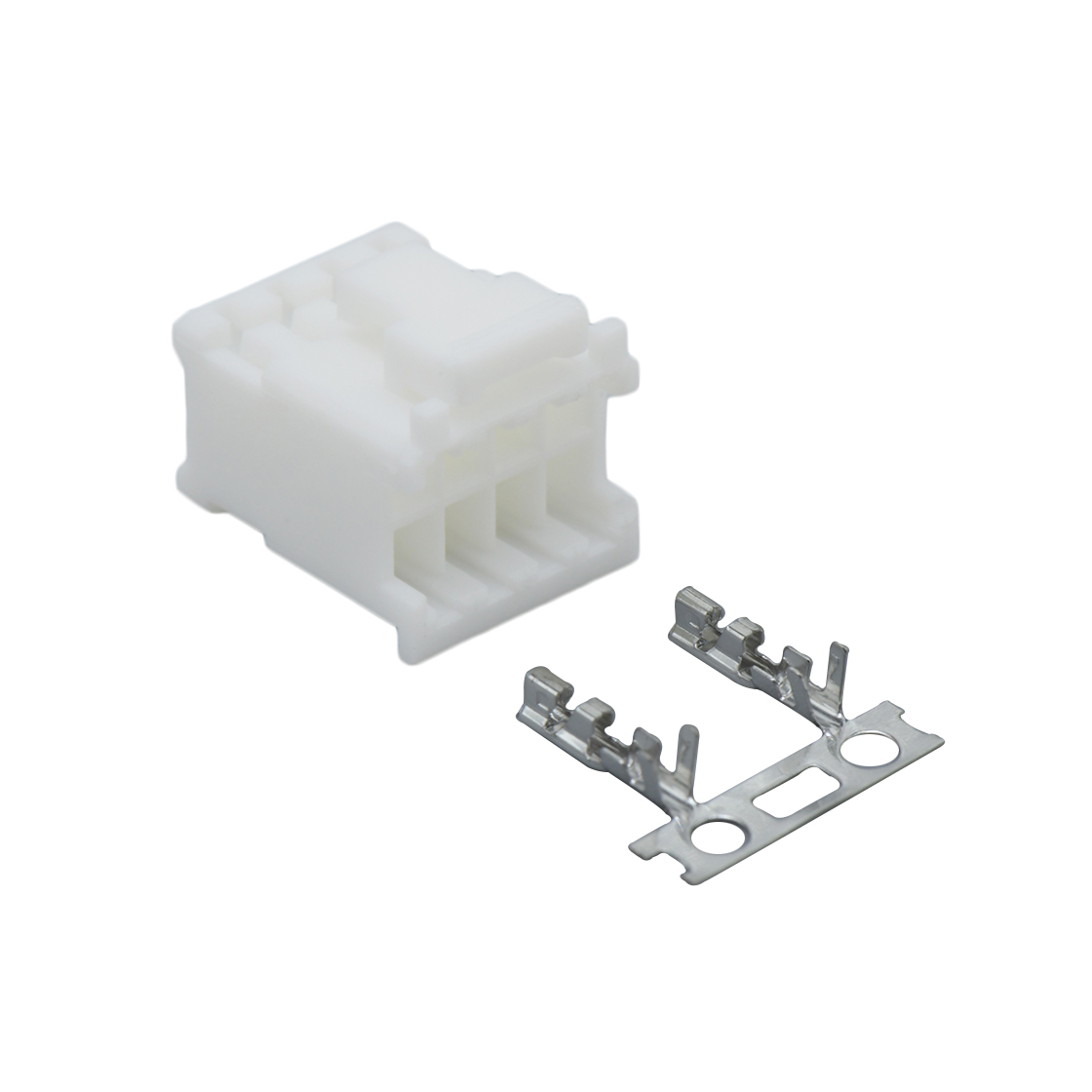 Pitch 2.00mm 双排带扣无LOGO Housing 2X4pin 本色