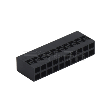 Pitch2.00mm 180º双排 Housing 2X10Pin 黑色
