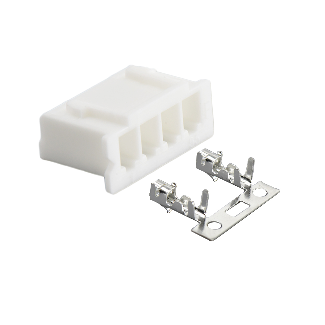 Pitch 2.50mm 180°MALE HOUSING 4Pin 本色 PA66, UL94V-0