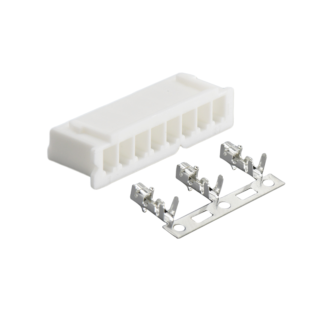 Pitch 2.50mm 180°MALE HOUSING 8Pin 本色 PA66, UL94V-0
