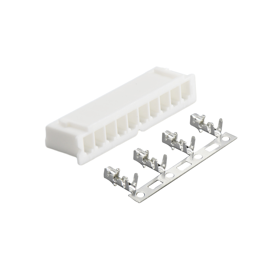 Pitch 2.50mm 180°MALE HOUSING 10Pin 本色 PA66, UL94V-0