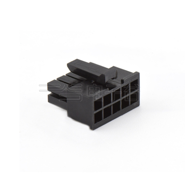 Pitch 3.00mm 双排带扣 Housing 2x5pin 黑色