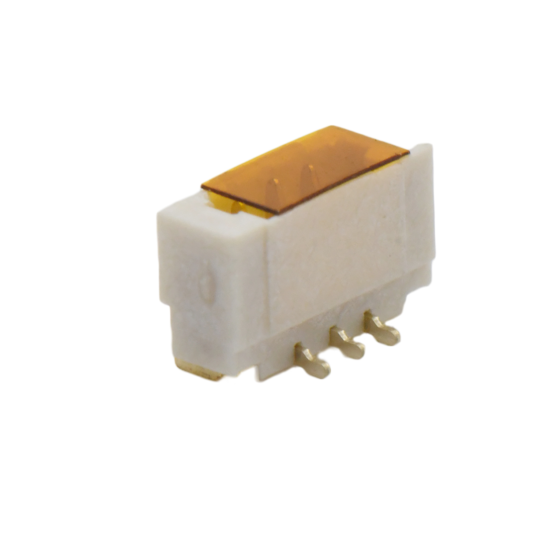 Pitch 0.80mm 单排180°立贴 Wafer 3Pin 本色 镀全金G/F