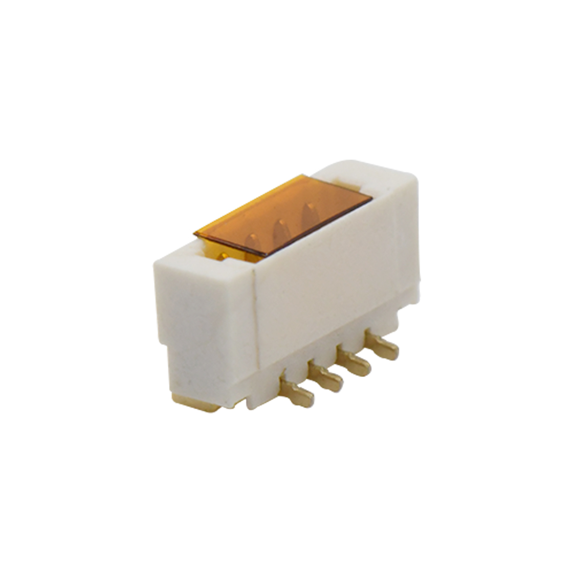 Pitch 0.80mm 单排180°立贴 Wafer 4Pin 本色 镀全金G/F