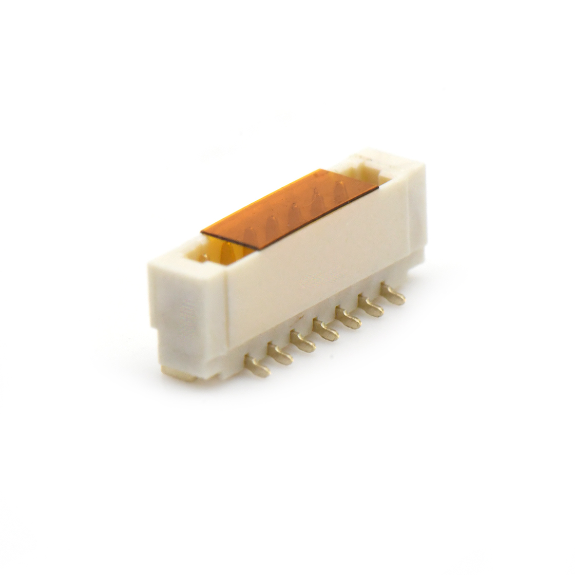 Pitch 0.80mm 单排180°立贴 Wafer 7Pin 本色 镀全金G/F