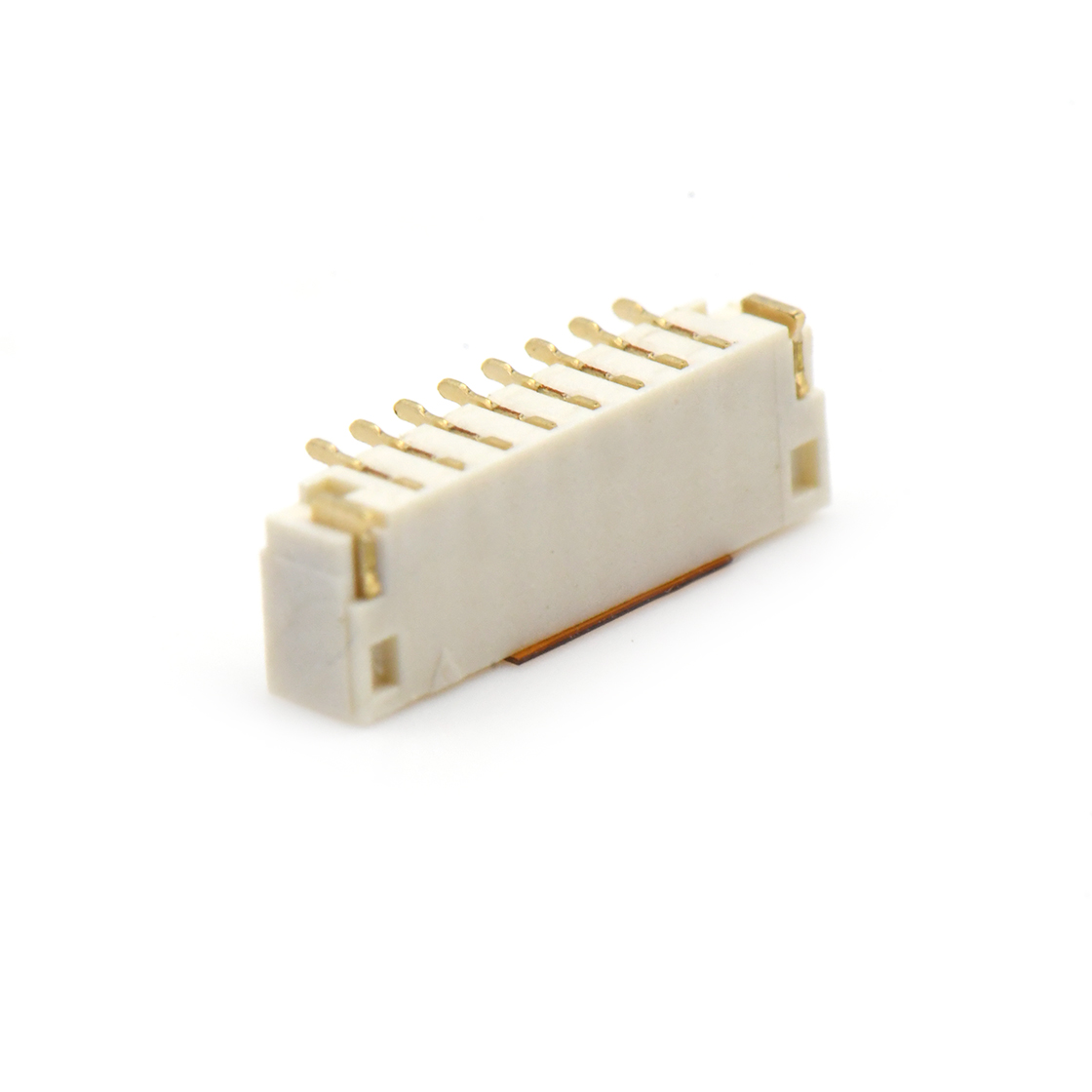 Pitch 0.80mm 单排180°立贴 Wafer 8Pin 本色 镀全金G/F