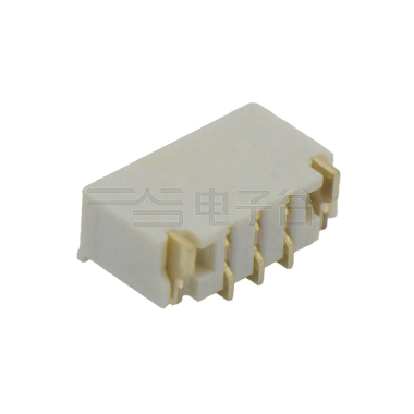 Pitch 0.80mm 单排90°卧式 SMT型 Wafer 3Pin 米黄色