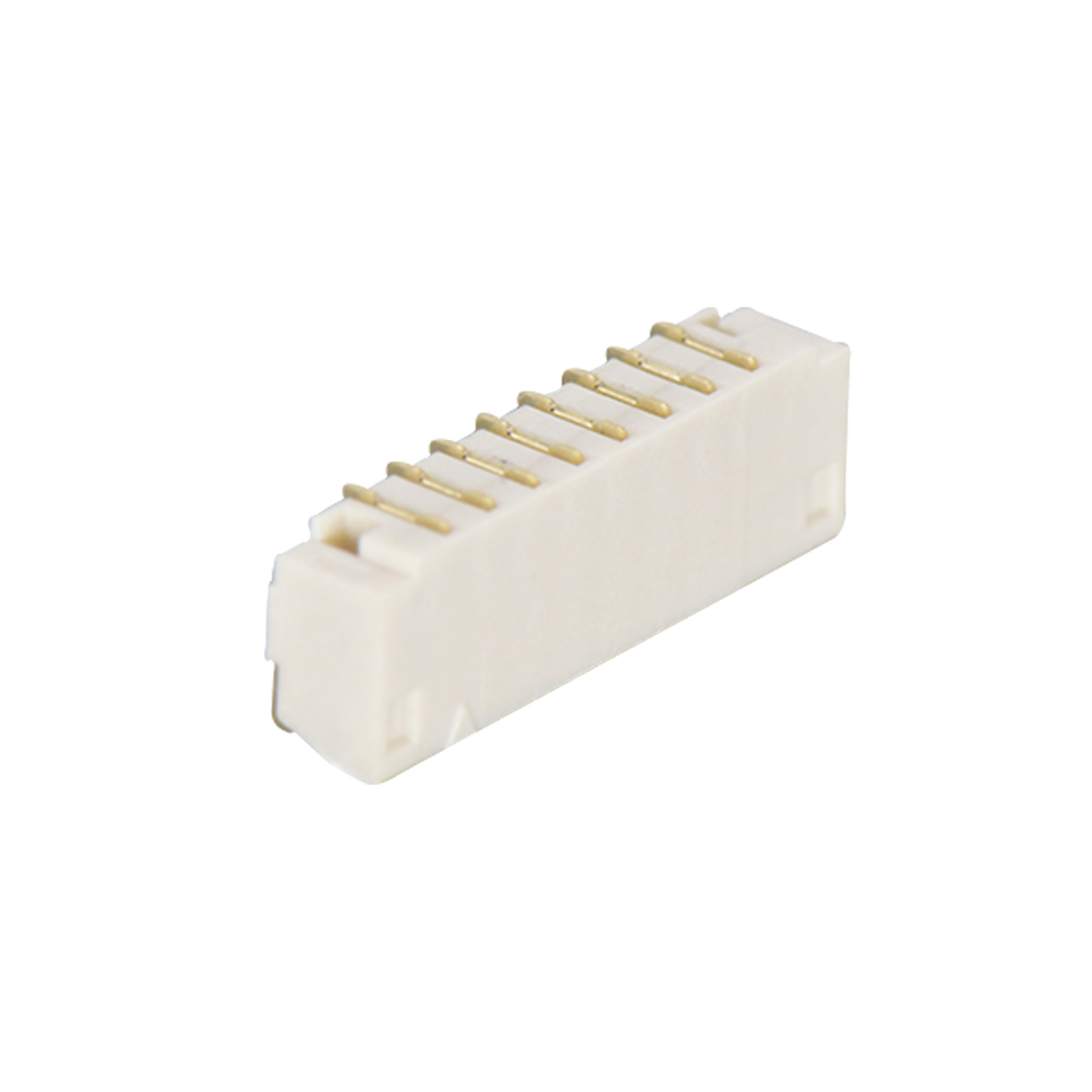 Pitch 0.80mm 单排90°卧贴 Wafer 8Pin 本色 镀全金G/F