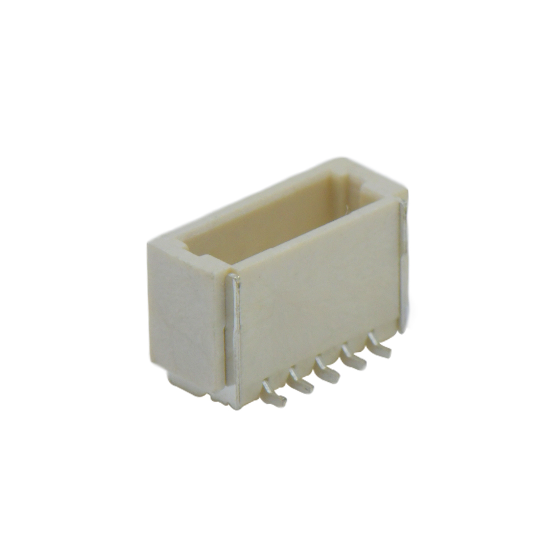 Pitch 1.00mm 180° 单排立贴 Wafer 5Pin 本色 亮锡