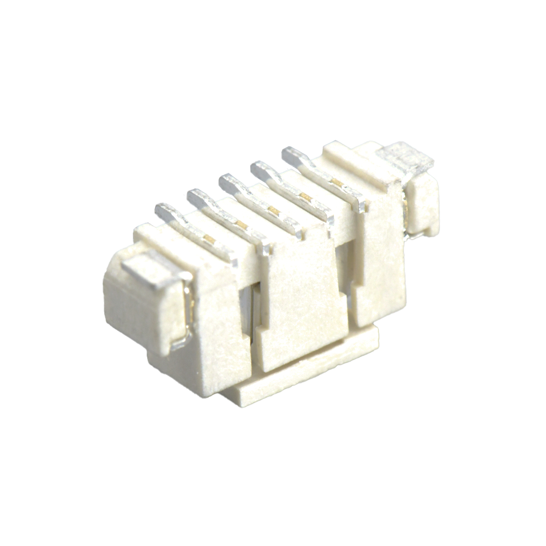 Wafer Pitch 1.25mm 单排立式 SMT型 无卤 5Pin 米黄色