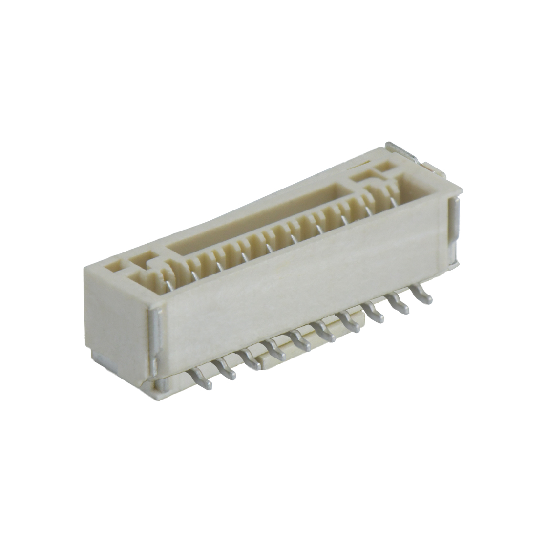 Pitch 1.25mm 180º 单排立贴 Wafer 10Pin 本色 亮锡