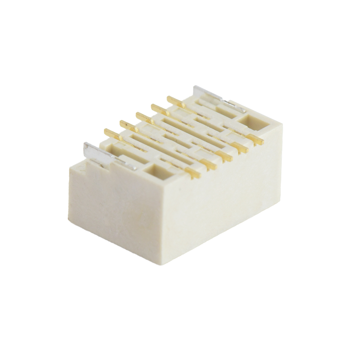 Pitch 1.25mm 180°双排立贴无logo Wafer 2*5Pin 本色 亮锡