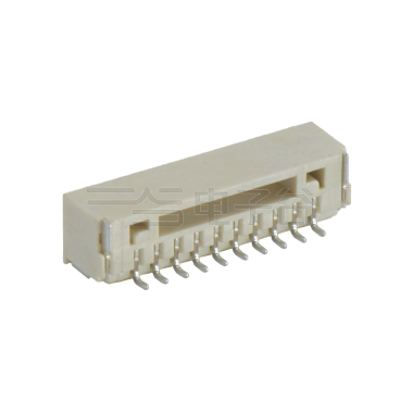 Pitch 1.25mm 90º 单排卧贴 Wafer 10Pin 本色 亮锡