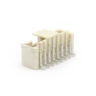 Pitch 1.50mm 180°单排立贴带扣 Wafer 8Pin 本色 镀雾锡