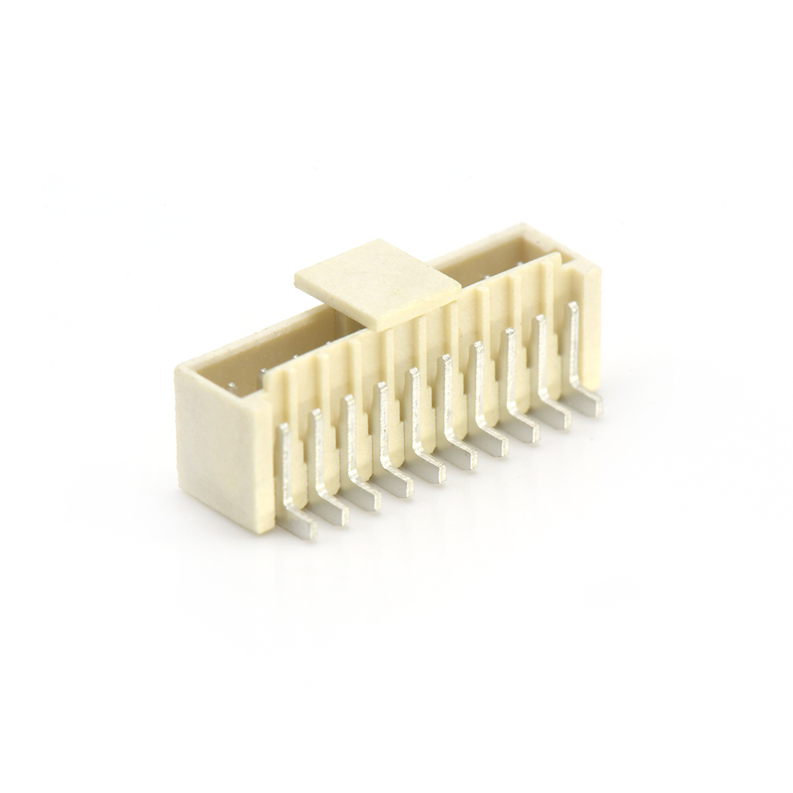 Pitch 1.50mm 180º单排立式SMT型 Wafer 10Pin 本色 AU G/F