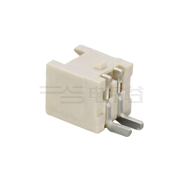 Pitch 1.50mm 90°单排卧贴带扣 Wafer 2Pin 本色 镀雾锡
