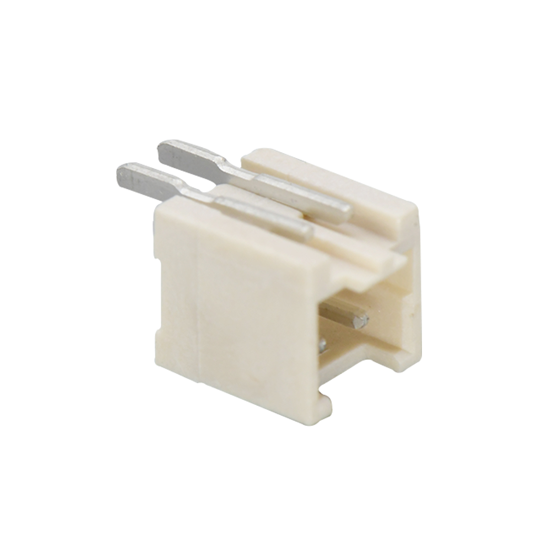 Pitch 1.50mm 90°单排卧贴带扣 Wafer 2Pin 本色 镀雾锡