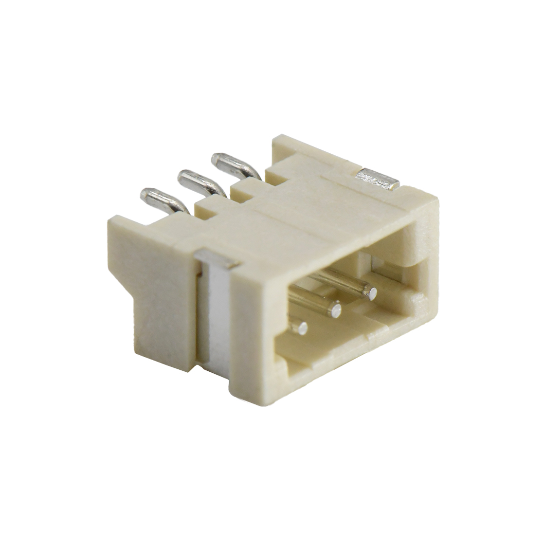 Pitch 1.50mm 90°单排卧贴 Wafer LCP 3Pin 本色 镀亮锡
