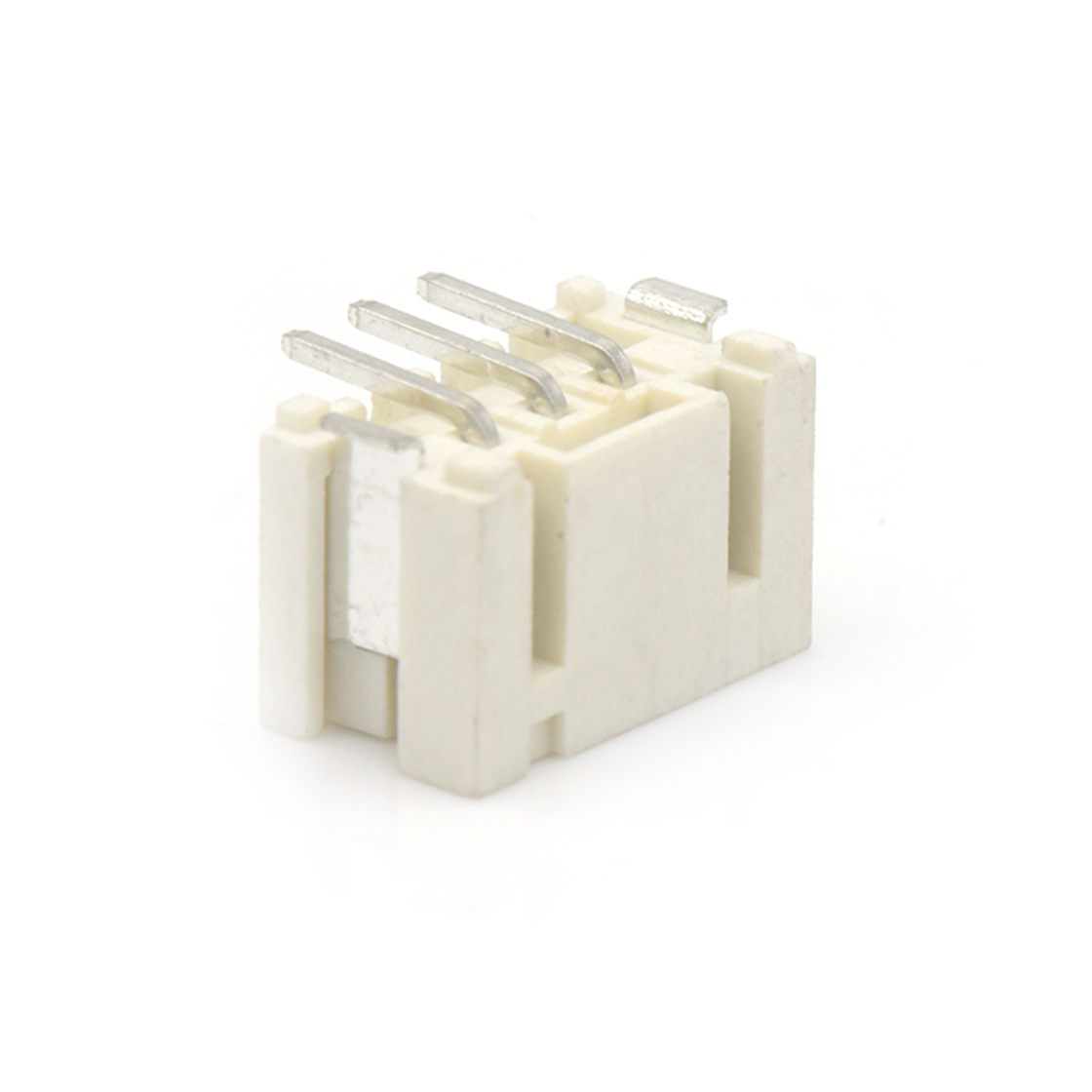Pitch 2.00mm 180°单排立贴 Wafer 3pin 米黄色 镀亮锡