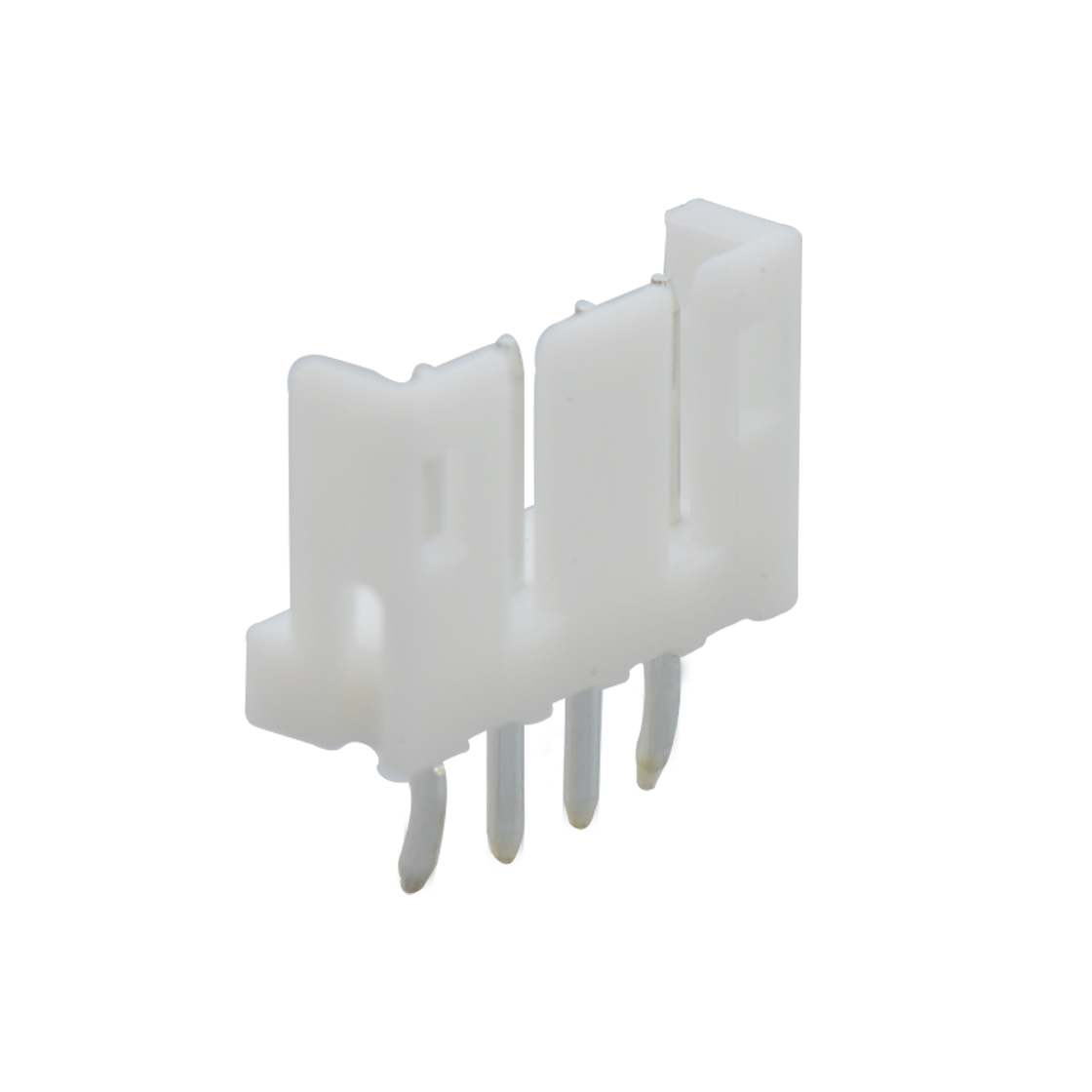 Pitch 2.00mm 180° 单排立插打外K Wafer 4pin 本色 镀亮锡