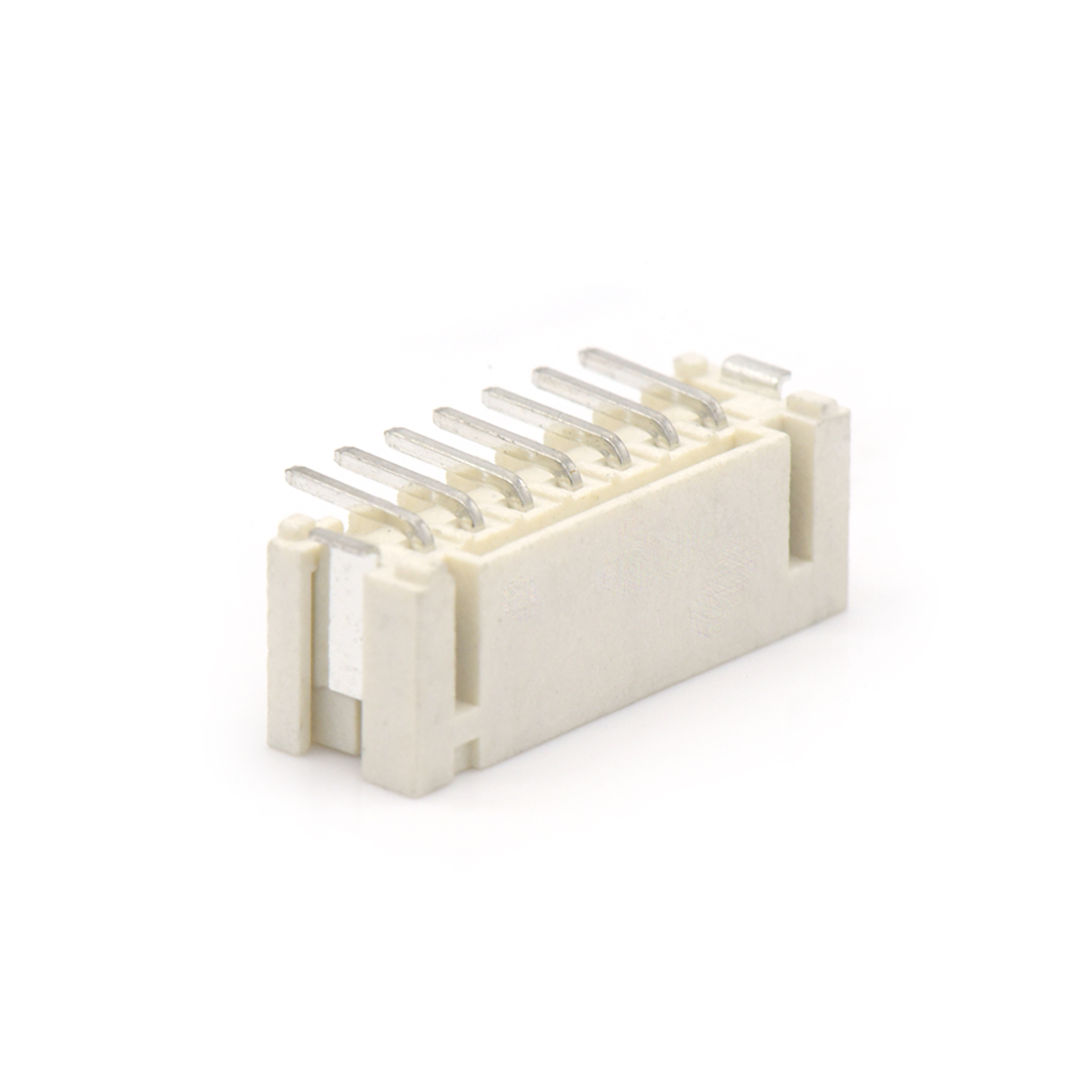 Pitch 2.00mm 180°单排立贴 Wafer 7pin 米黄色 镀亮锡