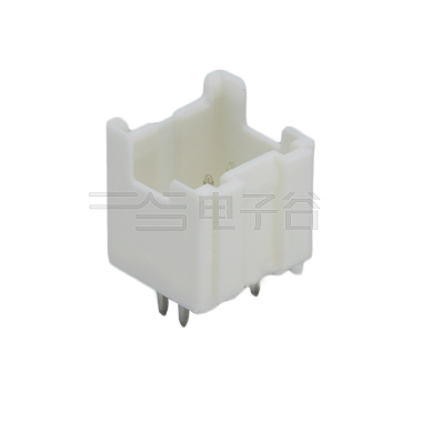 Pitch 2.0mm 180°双排立插带柱 无LOGO Wafer 2X4pin 白色 镀亮锡