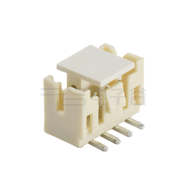 Pitch 2.0mm 180°双排立贴带扣 Wafer 2x4pin 本色 镀亮锡