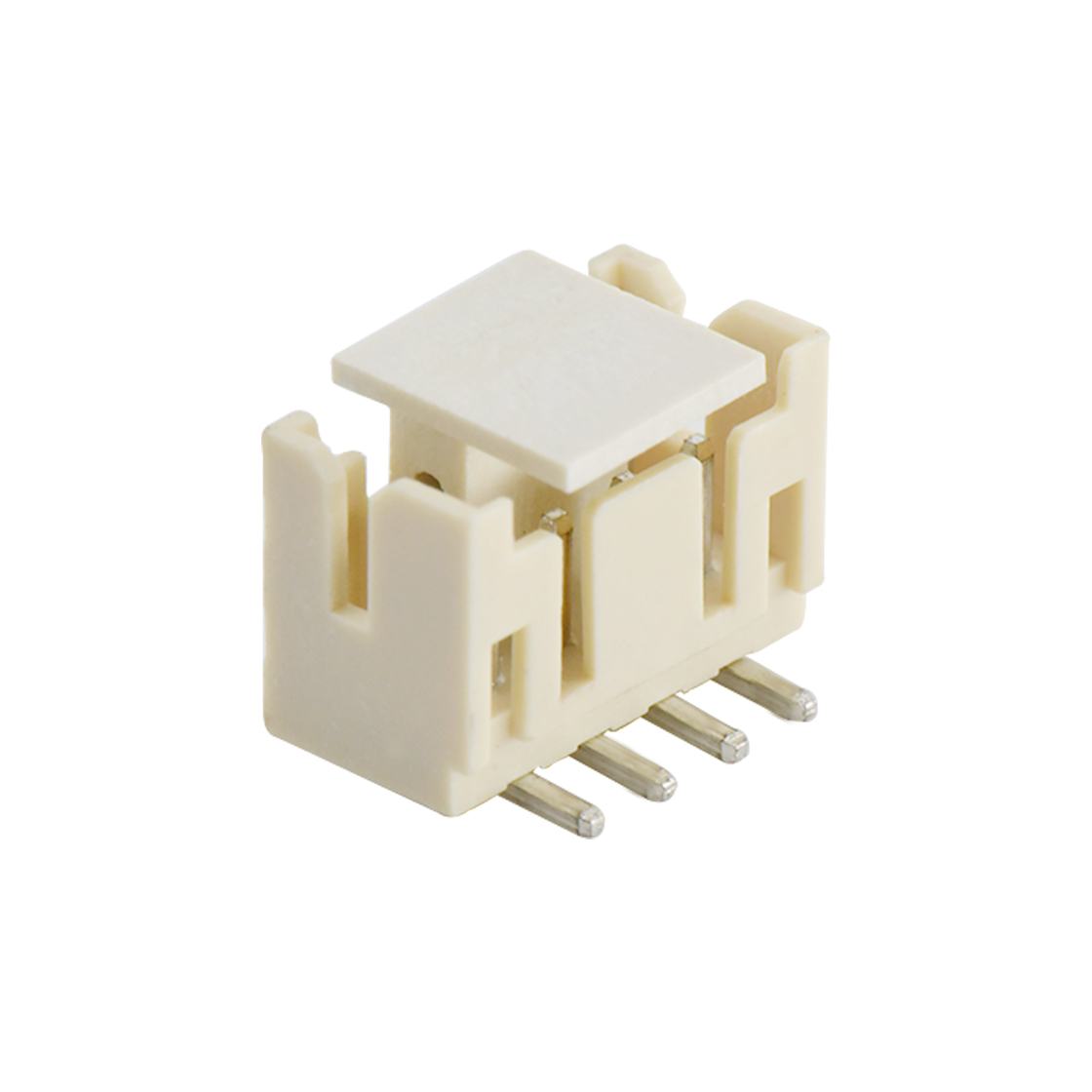 Pitch 2.0mm 180°双排立贴 Wafer 2x4pin 本色 镀亮锡