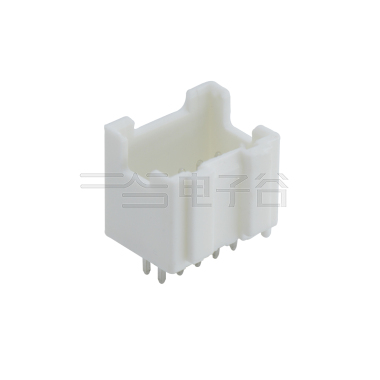 Pitch 2.0mm 180°双排立插带柱 无LOGO Wafer 2X5pin 白色 镀亮锡