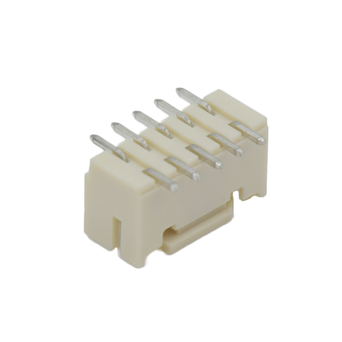 Pitch 2.0mm 180°双排立贴 Wafer 2x5pin 本色 镀亮锡