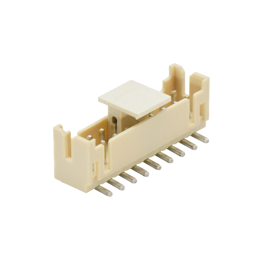 Pitch 2.0mm 180°双排立贴 Wafer 2x9pin 本色 镀亮锡