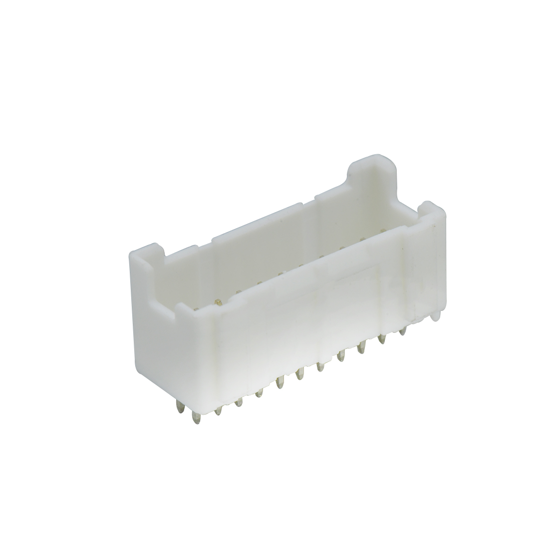 Pitch 2.0mm 180°双排立插带柱 无LOGO Wafer