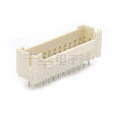 Pitch 2.00mm 180°双排DIP型 Wafer PA46 2x12pin 米黄色 镀亮锡