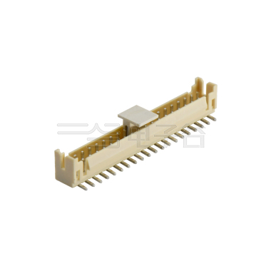 Pitch 2.0mm 180°双排立贴带扣 Wafer 2x20pin 本色 镀亮锡