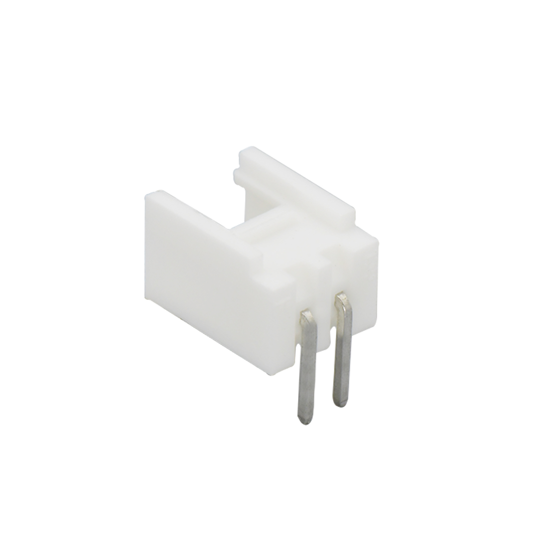 Pitch 2.00mm 90°单排卧插 Wafer PA66 2pin 本色 镀亮锡