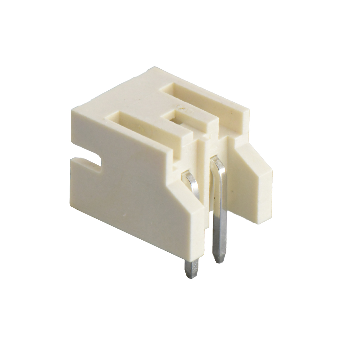 Pitch 2.0mm 90°单排卧插带定位墙 Wafer 过通孔回流焊