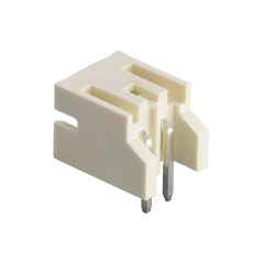 Pitch 2.0mm 90°单排卧插带定位墙 Wafer 过通孔回流焊