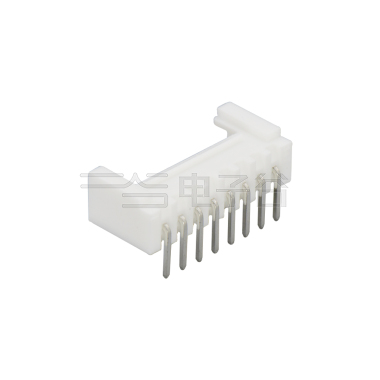 Pitch 2.00mm 90°单排卧插 Wafer PA66 8pin 本色 镀亮锡