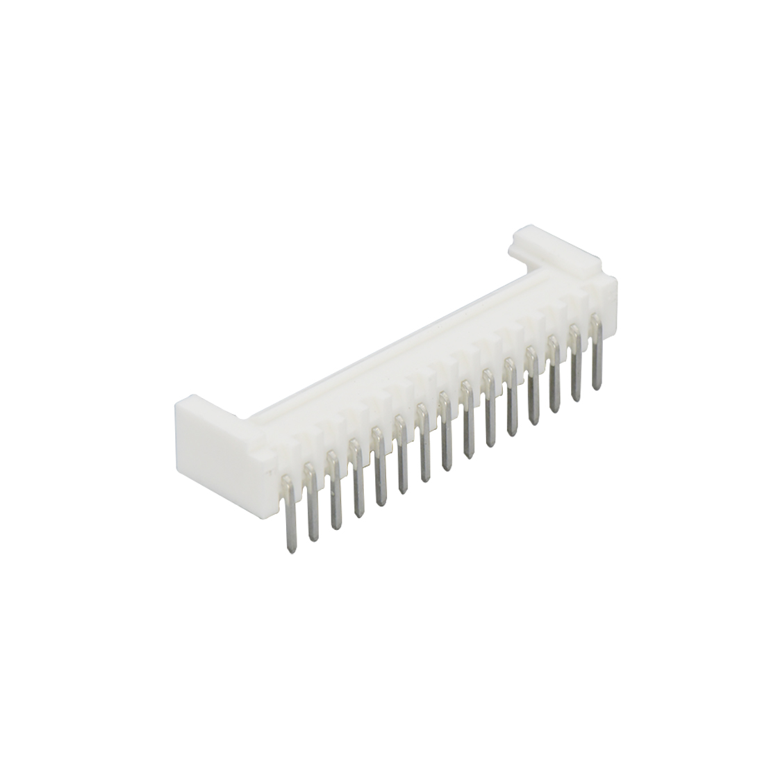 Pitch 2.00mm 90°单排卧插 Wafer PA66 15pin 本色 镀亮锡