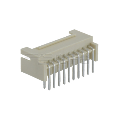 Pitch 2.0mm 90° 双排带定位弯针 Wafer 2X10Pin 本色 镀亮锡