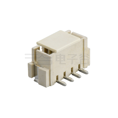 Pitch2.50mm 180°单排立贴 无卤Wafer 4Pin 本色 镀亮锡