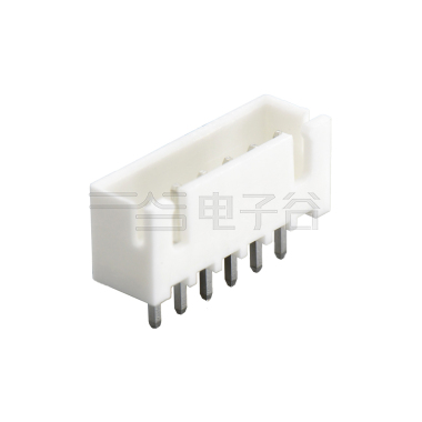 Pitch 2.50mm 180°WAFER 打K 6Pin 白色 PA66, UL94V-0 亮锡
