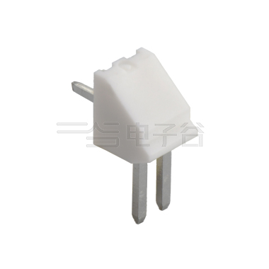 Pitch 2.50mm 单排卧插 Wafer 02Pin 本色 亮锡