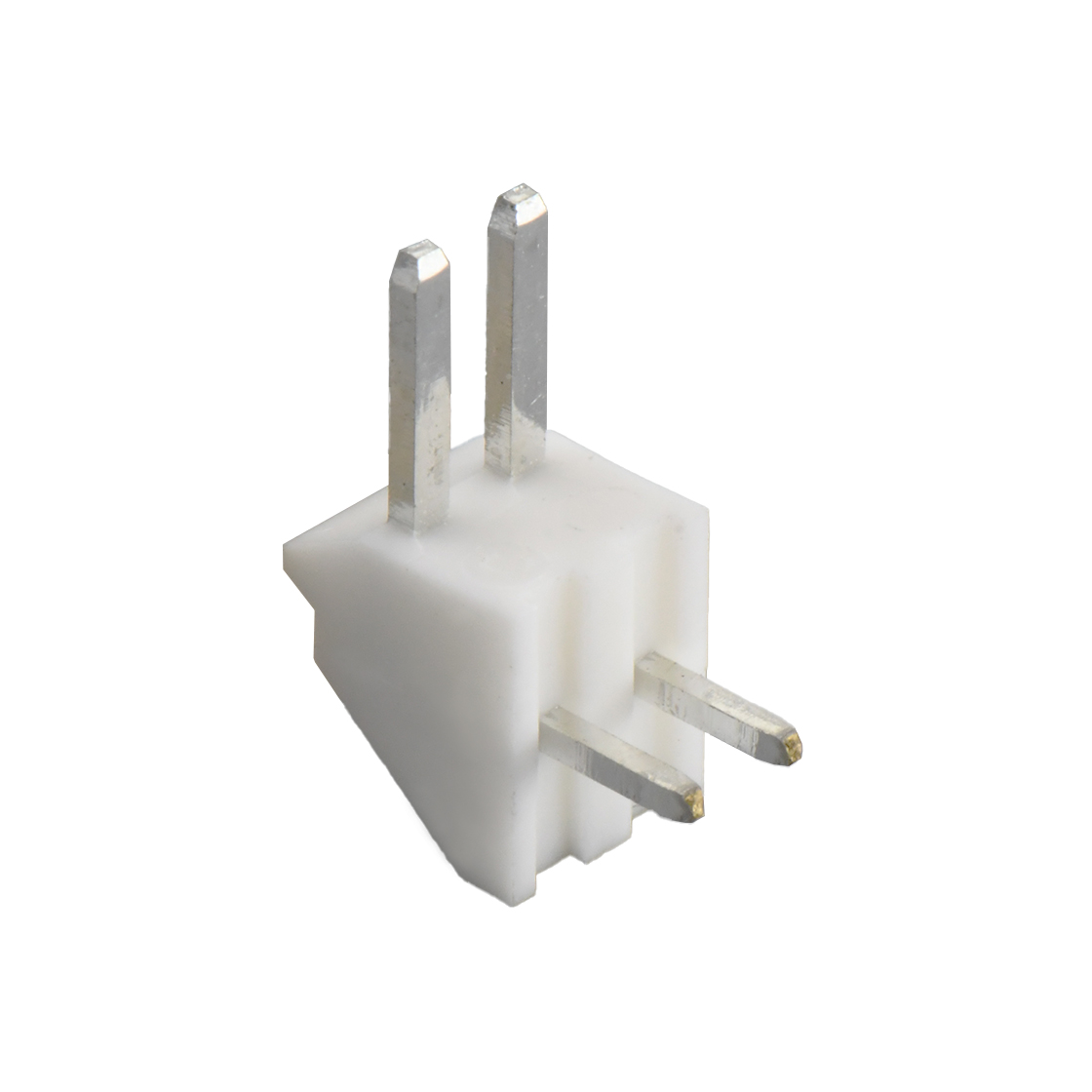 Pitch 2.50mm 单排卧插 Wafer 02Pin 本色 亮锡