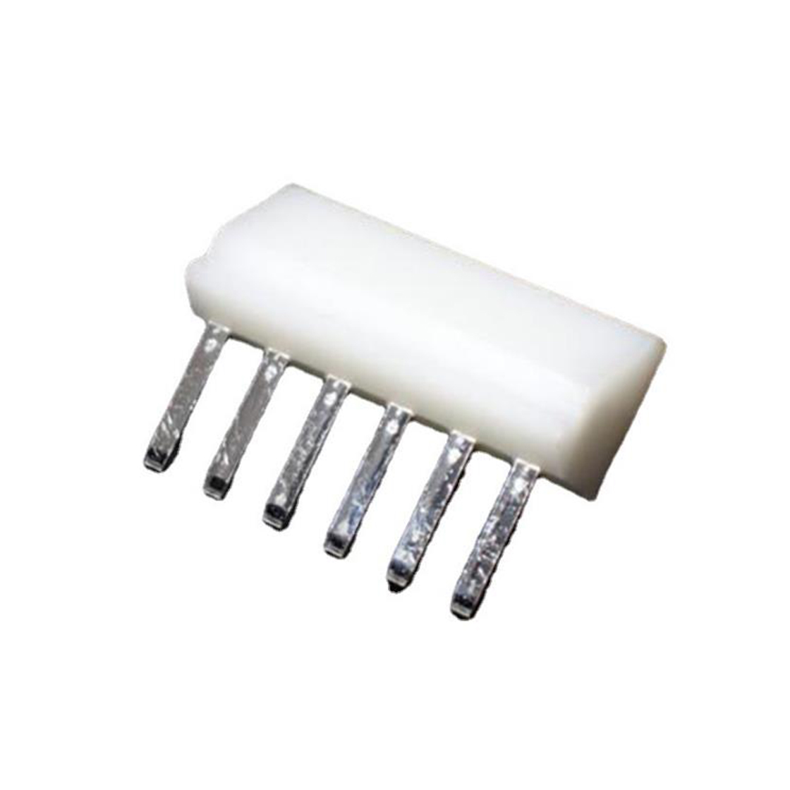 Pitch 2.50mm 单排卧插 Wafer 06Pin 本色 亮锡