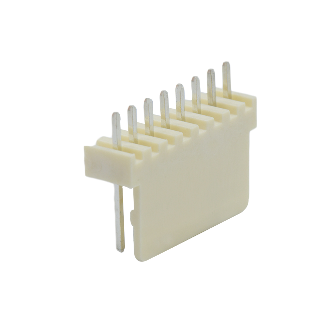 Pitch 2.54mm 单排180°立插全靠背 Wafer 8pin 本色 镀亮锡